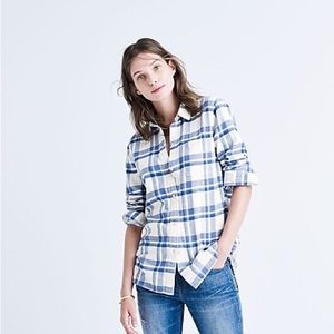 Madewell Flannel Classic Ex-Boyfriend Shirt in Akiva Plaid